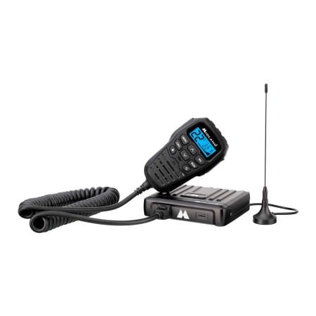 Midland Radio Corp. Midland MicroMobile Two Way GMRS Radio, 5-1/4"W x 5"D x 1"H, Black MXT275